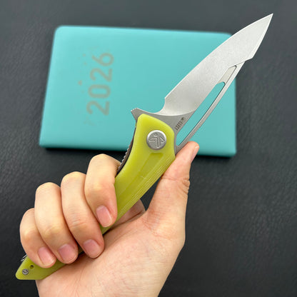 KUBEY knife KU345L Merced Linerlock Yellow Folding Knife