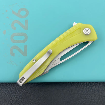 KUBEY knife KU345L Merced Linerlock Yellow Folding Knife