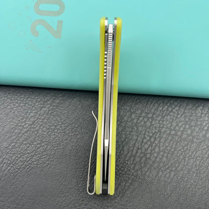KUBEY knife KU345L Merced Linerlock Yellow Folding Knife