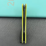 KUBEY knife KU345Q Merced Linerlock Black Translucent  Yellow Folding Knife