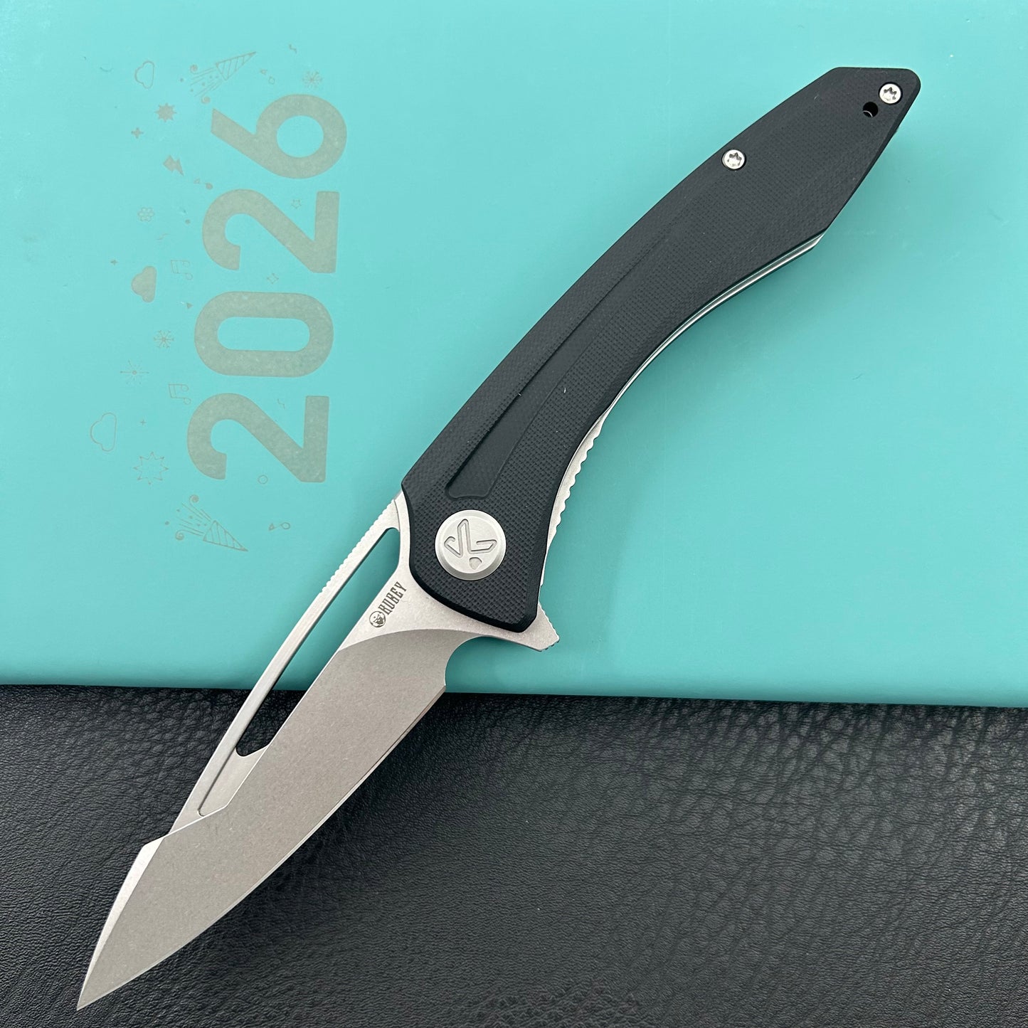 KUBEY knife KU345K Merced Linerlock Black Folding Knife