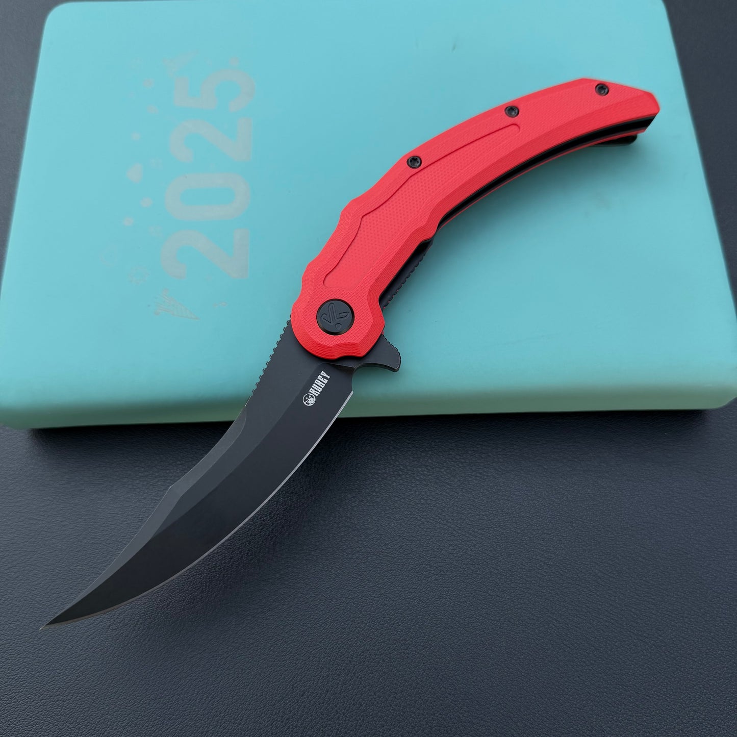 Kubey KNIVES KU346E Crest Pikal Linerlock Black Red