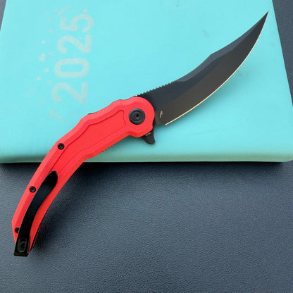 Kubey KNIVES KU346E Crest Pikal Linerlock Black Red
