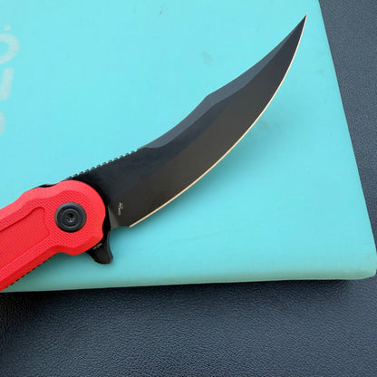 Kubey KNIVES KU346E Crest Pikal Linerlock Black Red