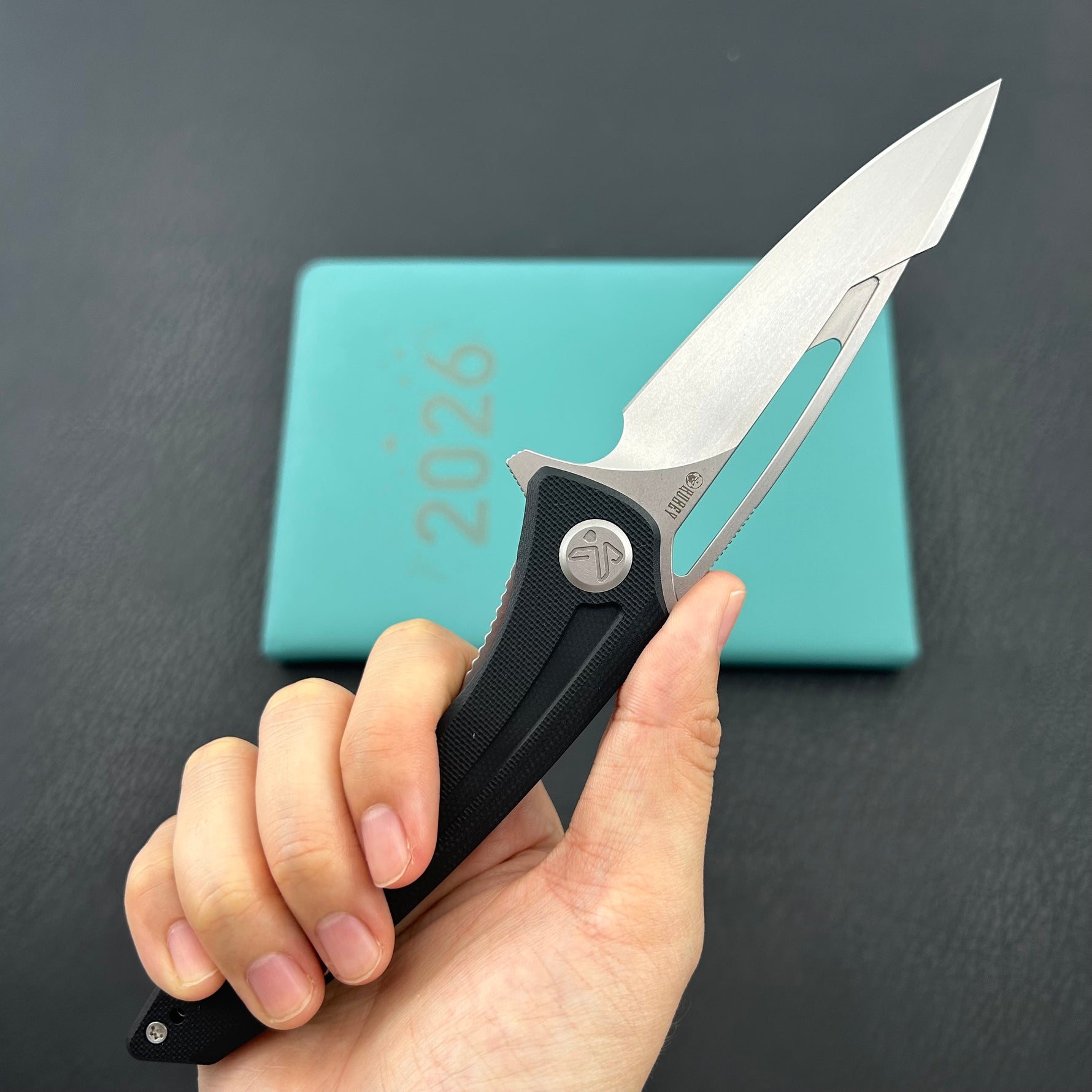KUBEY knife KU345K Merced Linerlock Black Folding Knife