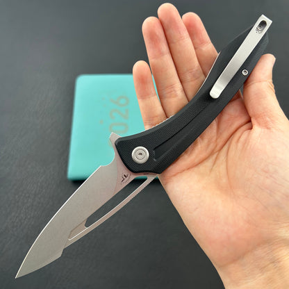 KUBEY knife KU345K Merced Linerlock Black Folding Knife