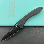 KUBEY knife KU345T Merced Linerlock Blackout Folding Knife