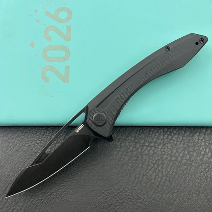 KUBEY knife KU345T Merced Linerlock Blackout Folding Knife
