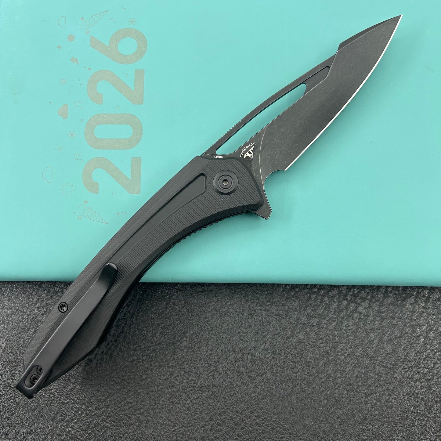KUBEY knife KU345T Merced Linerlock Blackout Folding Knife