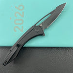 KUBEY knife KU345T Merced Linerlock Blackout Folding Knife