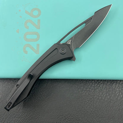 KUBEY knife KU345T Merced Linerlock Blackout Folding Knife
