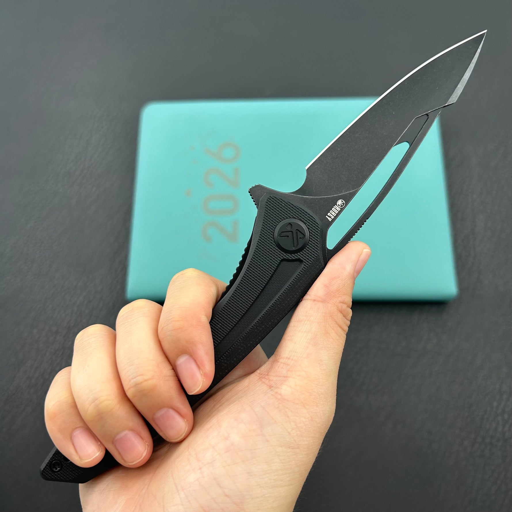 KUBEY knife KU345T Merced Linerlock Blackout Folding Knife
