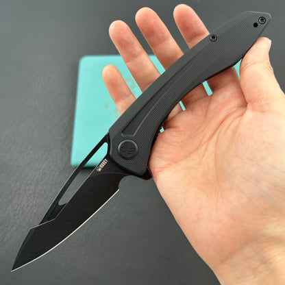 KUBEY knife KU345T Merced Linerlock Blackout Folding Knife