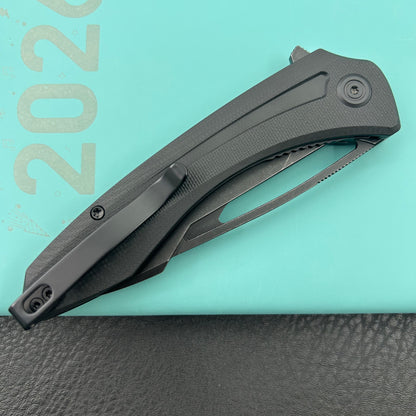 KUBEY knife KU345T Merced Linerlock Blackout Folding Knife