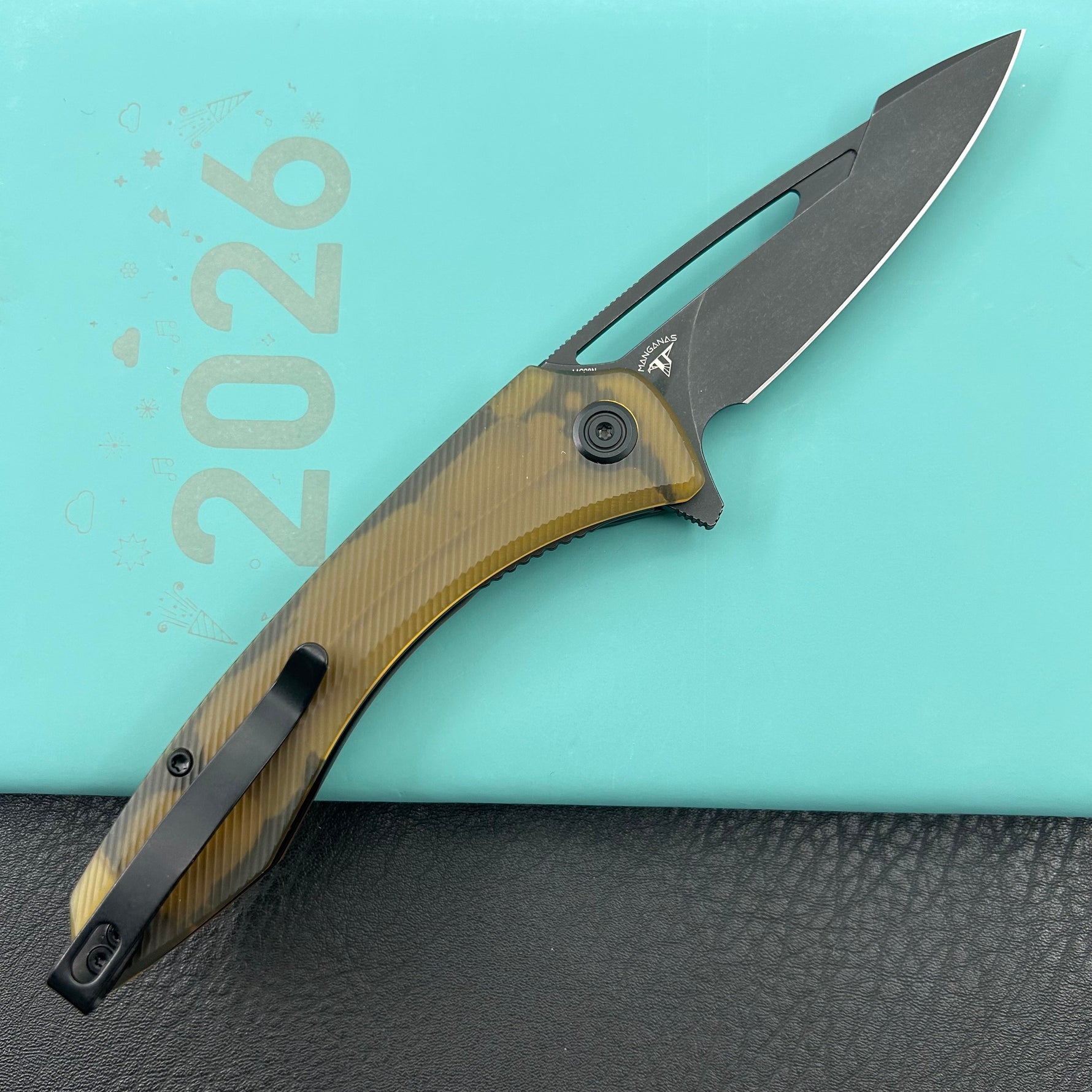 KUBEY knife KU345P Merced Linerlock Black Ultem Folding Knife