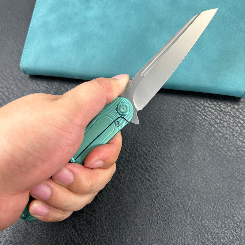 KB247G Folding Frame – KUBEY Knife Pocket Dandy 6A green KnifeGlobal Gentlemans Store Lock