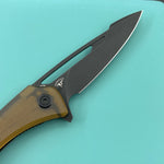KUBEY knife KU345P Merced Linerlock Black Ultem Folding Knife