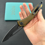 KUBEY knife KU345P Merced Linerlock Black Ultem Folding Knife