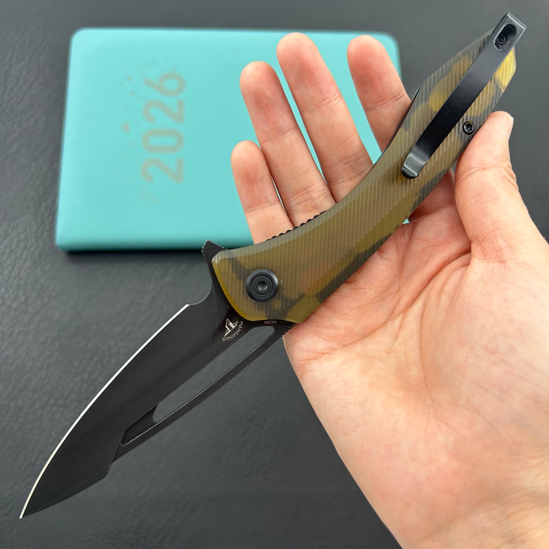 KUBEY knife KU345P Merced Linerlock Black Ultem Folding Knife