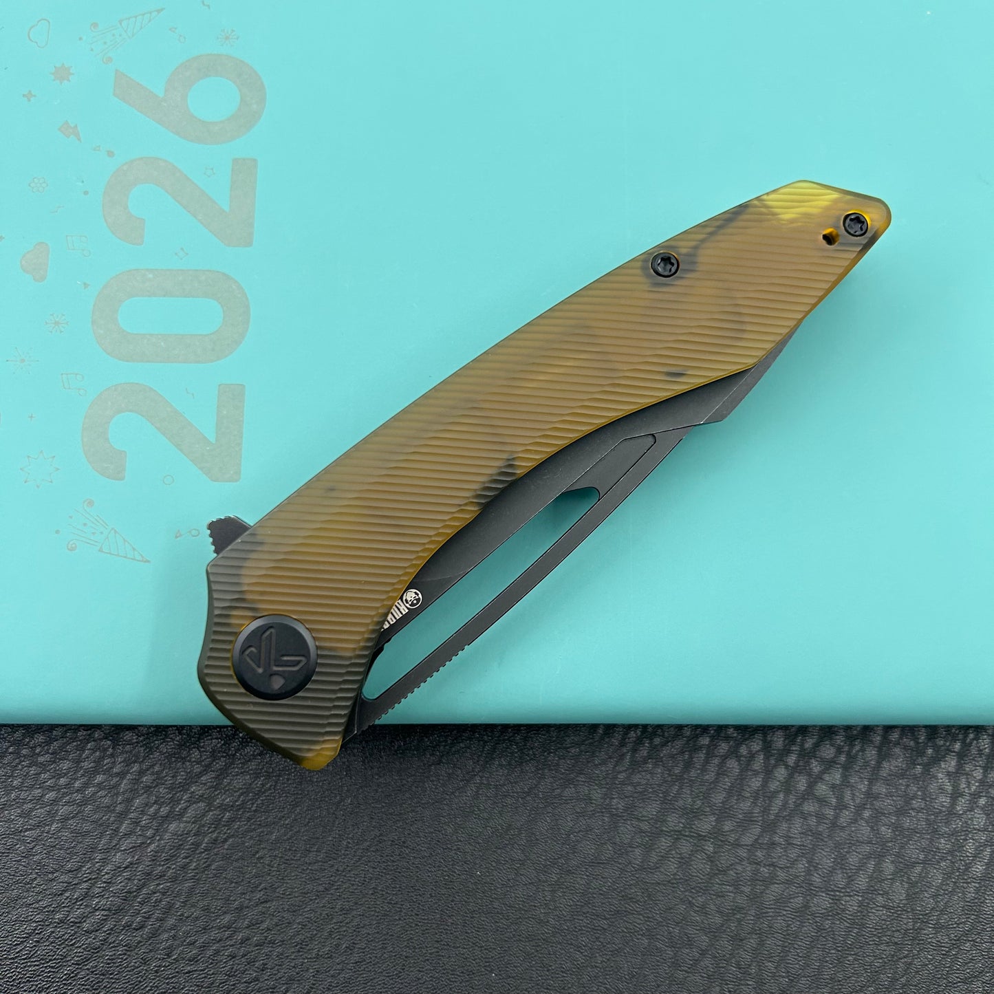 KUBEY knife KU345P Merced Linerlock Black Ultem Folding Knife