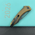 KUBEY knife KU345P Merced Linerlock Black Ultem Folding Knife