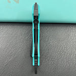KUBEY knife KU439D Jaw Tanto Pikal Folding Knife Tiffany Blue G-10 Handle 2.52" Blackwash 14C28N