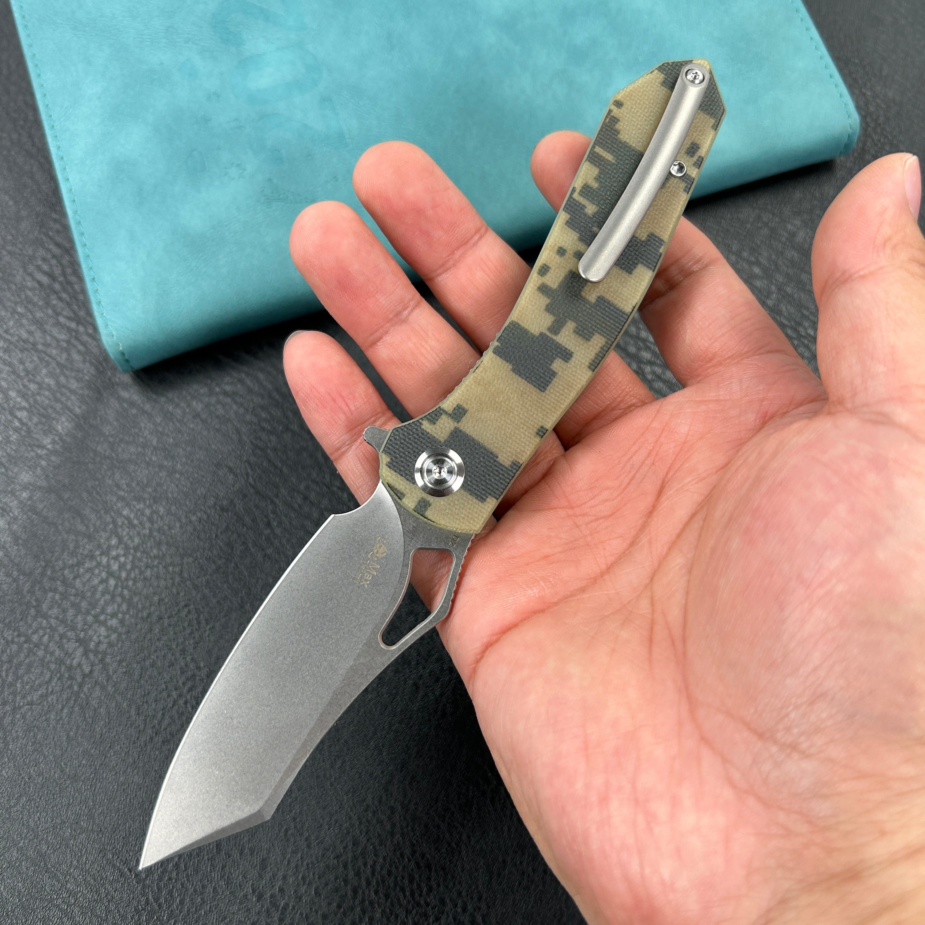 KUBEY KU310 Drake Nest Lliner Lock  Camo G10 Handle D2 Blade Folding Knife EDC Outdoor