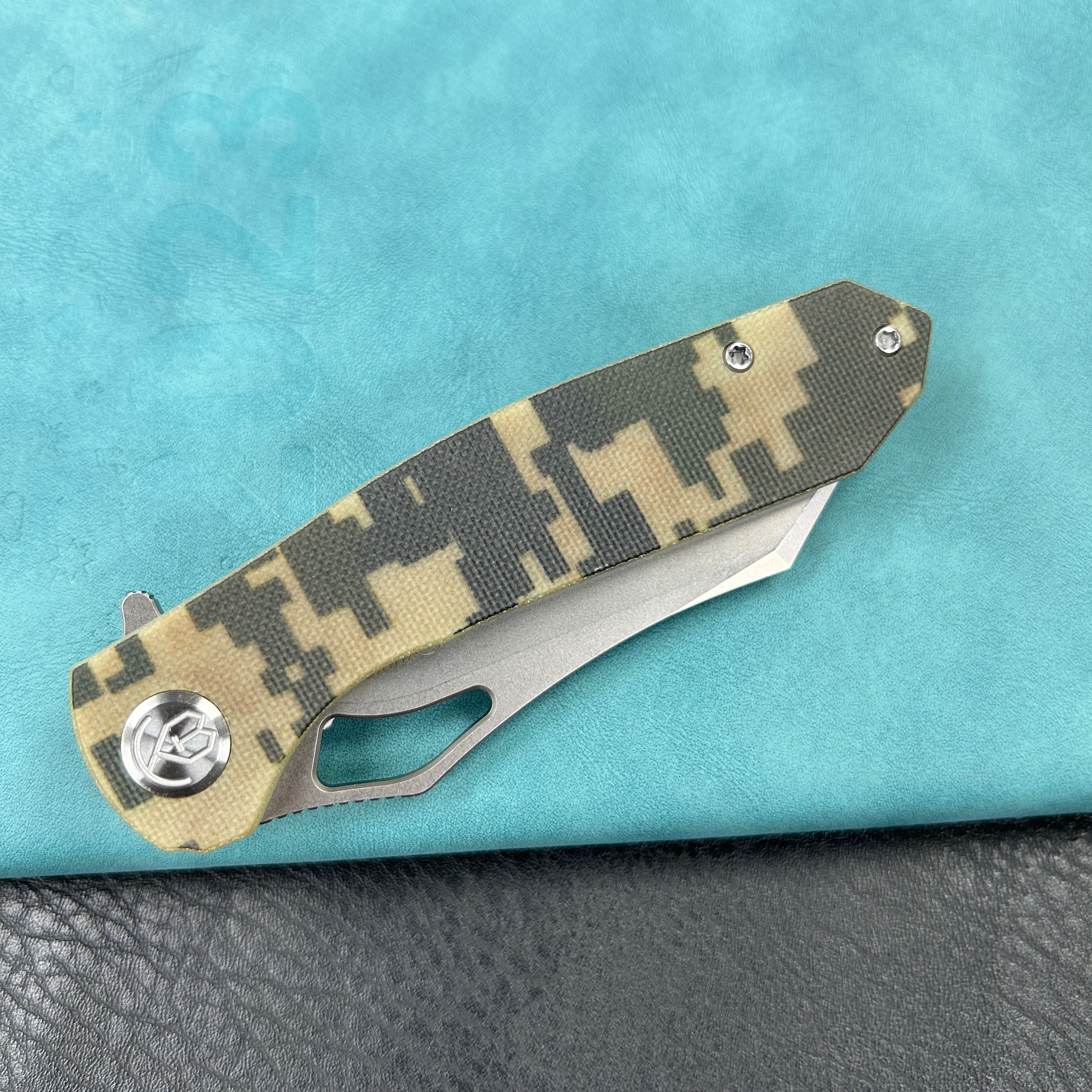 KUBEY KU310 Drake Nest Lliner Lock  Camo G10 Handle D2 Blade Folding Knife EDC Outdoor