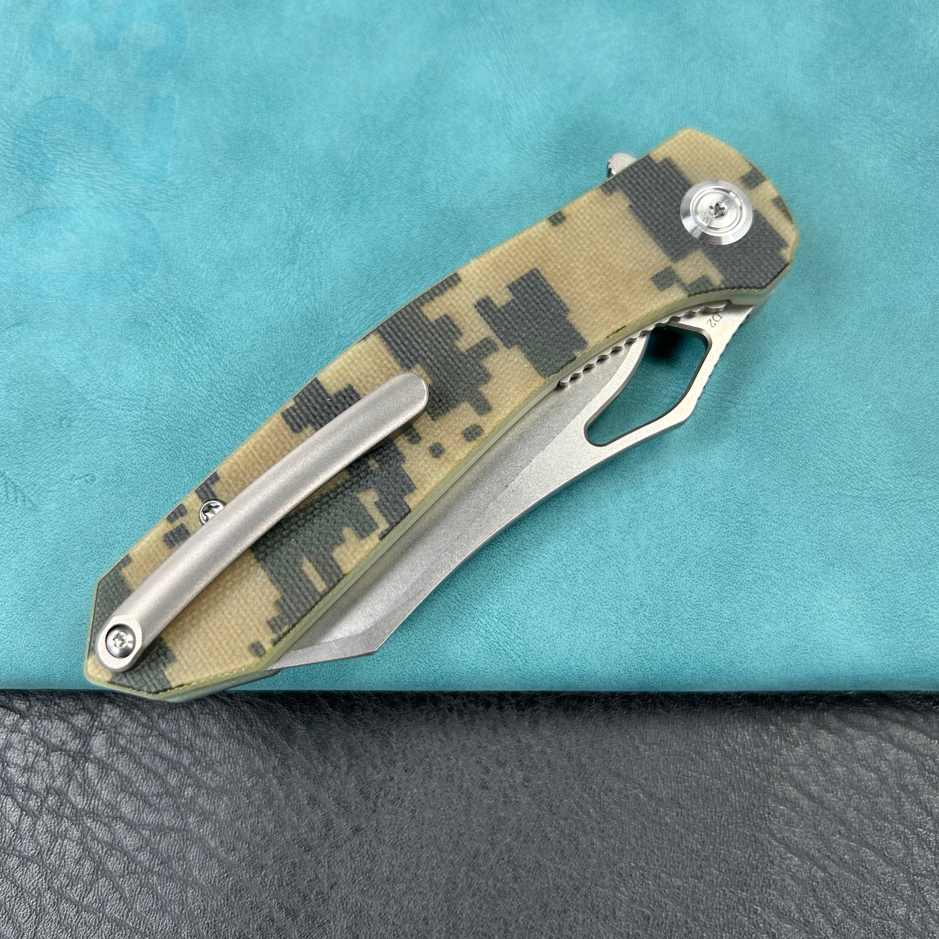 KUBEY KU310 Drake Nest Lliner Lock  Camo G10 Handle D2 Blade Folding Knife EDC Outdoor