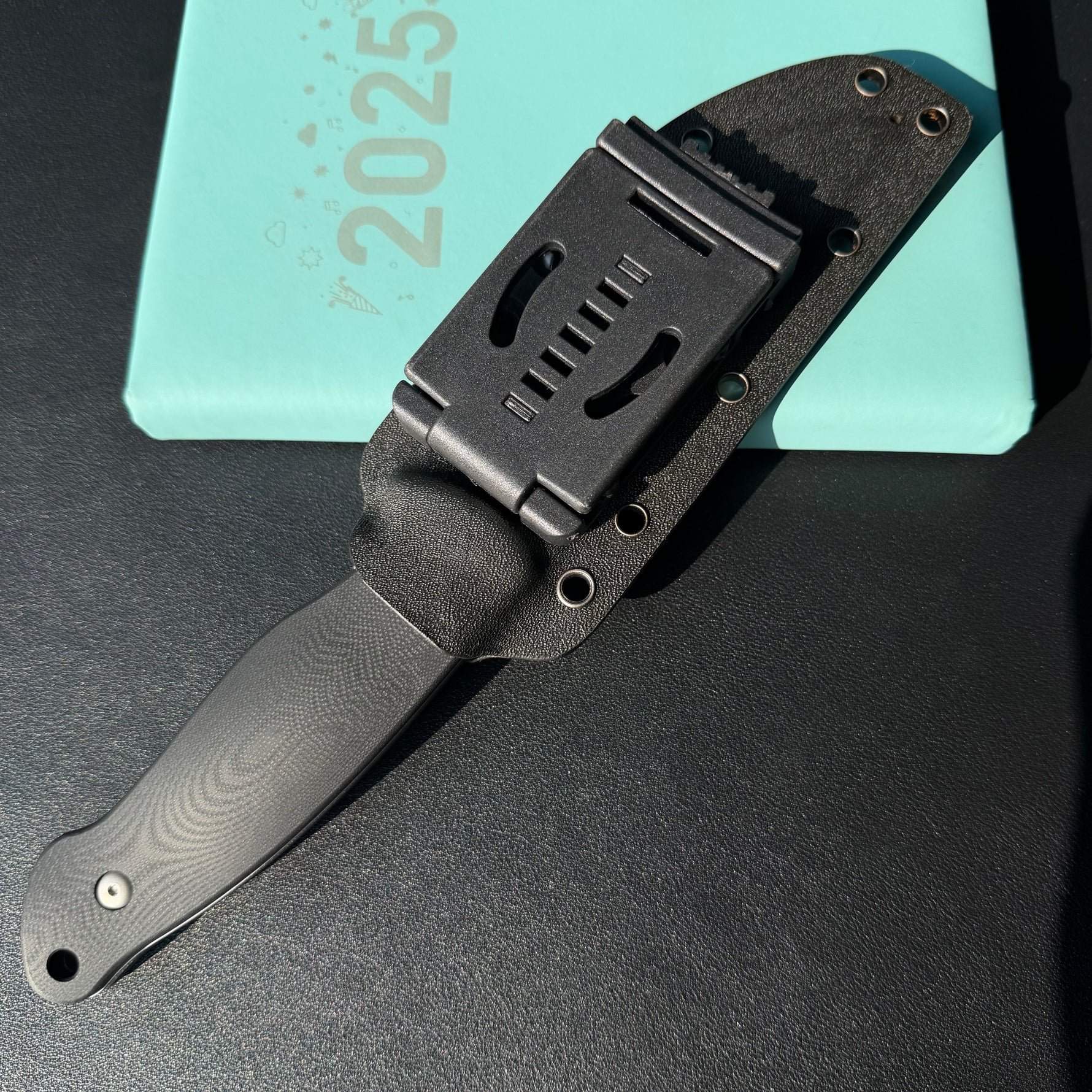 KUBEY knife  KU268A Eskoria Fixed Blade Knife Black G-10 Handle 5.11" Beadblast 14C28N
