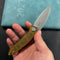 KUBEY KU333 Leaf Liner Lock Front Flipper Folding Knife Ultem Handle 2.99" Bead Blasted AUS-10