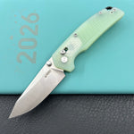 KUBEY knife KU465B Freki Crossbar Lock Jade Folding Knife