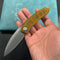 KUBEY KU333 Leaf Liner Lock Front Flipper Folding Knife Ultem Handle 2.99" Bead Blasted AUS-10