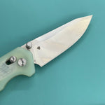 KUBEY knife KU465B Freki Crossbar Lock Jade Folding Knife