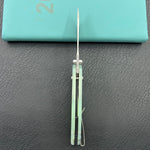 KUBEY knife KU465B Freki Crossbar Lock Jade Folding Knife