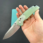 KUBEY knife KU465B Freki Crossbar Lock Jade Folding Knife