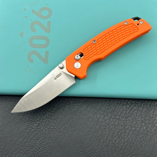 KUBEY knife KU465C Freki Crossbar Lock Orange Folding Knife