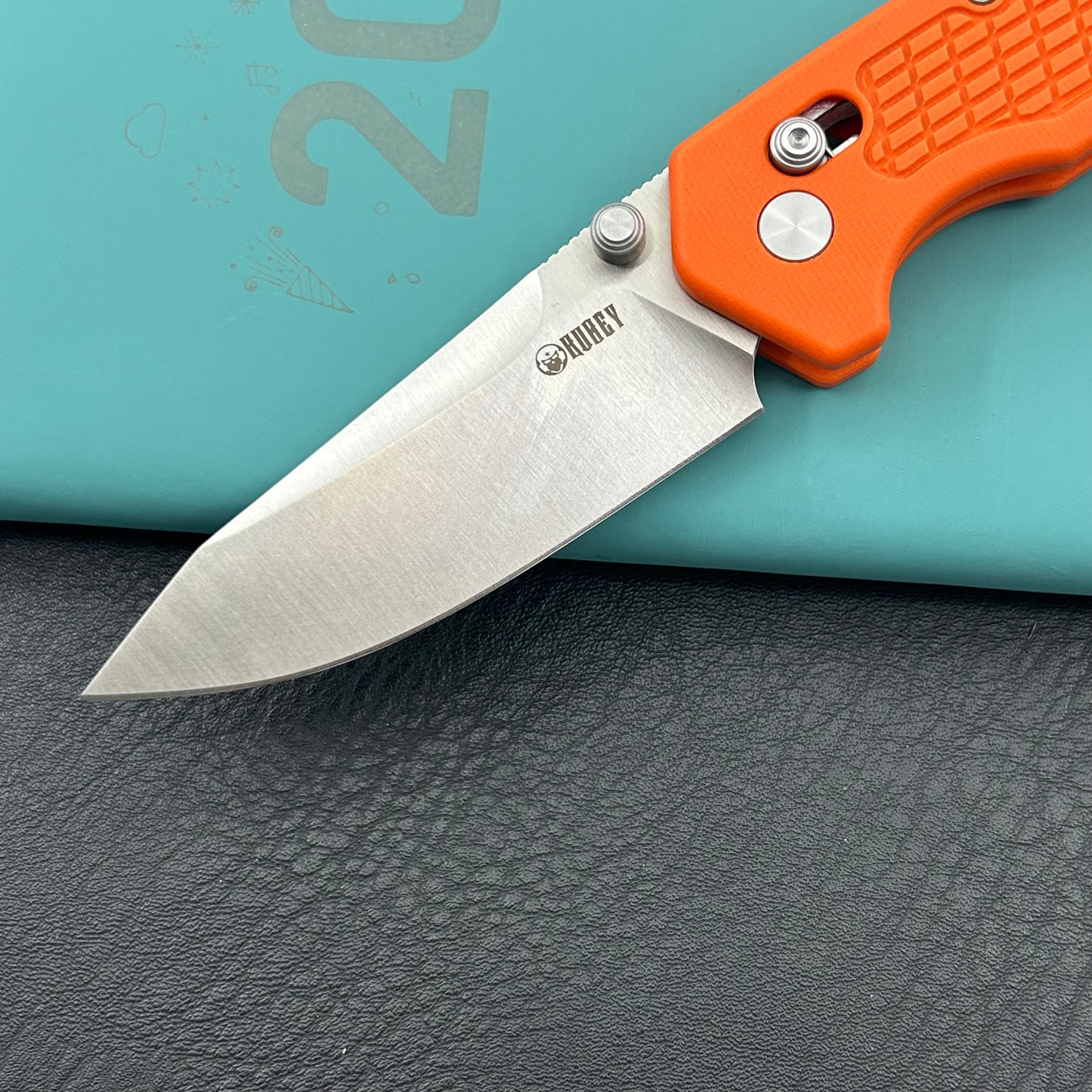KUBEY knife KU465C Freki Crossbar Lock Orange Folding Knife