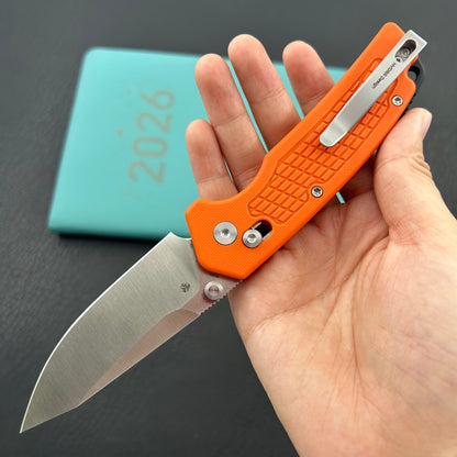 KUBEY knife KU465C Freki Crossbar Lock Orange Folding Knife