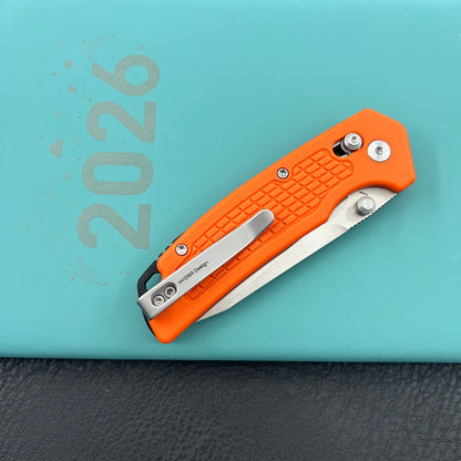 KUBEY knife KU465C Freki Crossbar Lock Orange Folding Knife