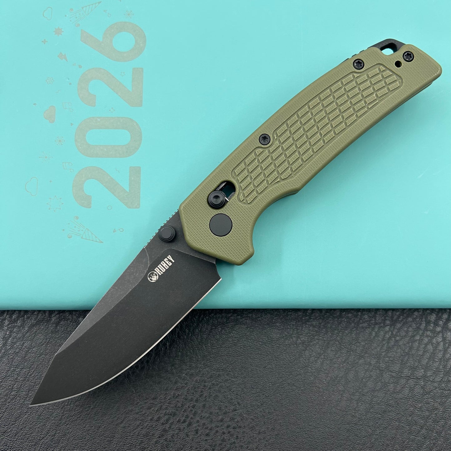 KUBEY knife KU465D Freki Crossbar Lock Green Folding Knife