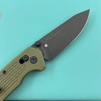KUBEY knife KU465D Freki Crossbar Lock Green Folding Knife