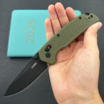 KUBEY knife KU465D Freki Crossbar Lock Green Folding Knife