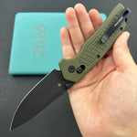KUBEY knife KU465D Freki Crossbar Lock Green Folding Knife