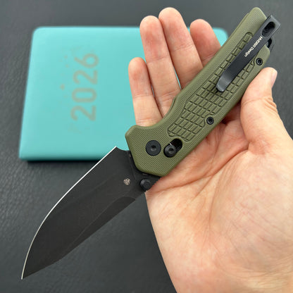 KUBEY knife KU465D Freki Crossbar Lock Green Folding Knife