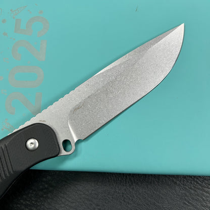 Kubey KU426A Bearcat Fixed Blade Knife Black G-10 Handle 4.73" Beadblast 14C28N Blade