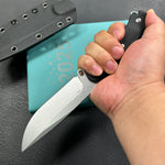 KUBEY knife  KU426A Bearcat Fixed Blade Knife Black G-10 Handle 4.73" Beadblast 14C28N Blade