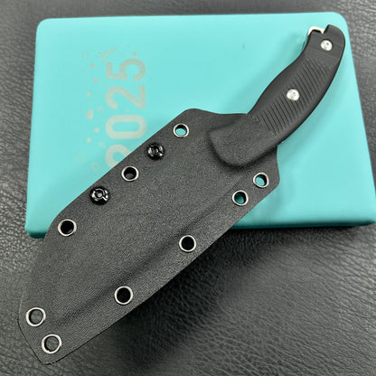 Kubey KU426A Bearcat Fixed Blade Knife Black G-10 Handle 4.73" Beadblast 14C28N Blade
