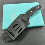 KUBEY knife  KU426A Bearcat Fixed Blade Knife Black G-10 Handle 4.73" Beadblast 14C28N Blade