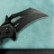 KUBEY KU261E Wrath Karambit Folding Knife Black G-10 Handle 2.68" Blackwash 14C28N